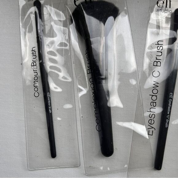 ELF Professional Makeup Beauty Eyeshadow Contour and Complexion Trio Brushes - Picture 3 of 14